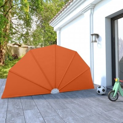 Toldo lateral plegable terraza color terracota 160 cm