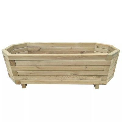 Jardinera 80x32x31 cm de madera de pino impregnada