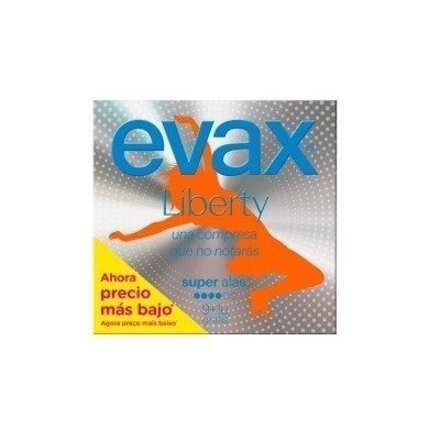 Evax Liberty Super Compresas Con Alas 10u