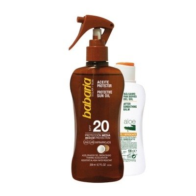 Babaria Aceite Protector Spf20 Coco 200ml Set 2 Piezas 2018