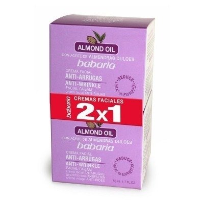 Babaria Almond Oil Crema Facial Antiarrugas 2x50ml