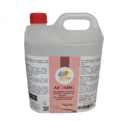 Garrafa Gel de manos hidroalcóholico ACRIMA sanitario, 5 LITROS