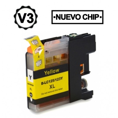 BROTHER LC121XL/LC123XL V3 AMARILLO CARTUCHO DE TINTA GENERICO LC121Y/LC123Y