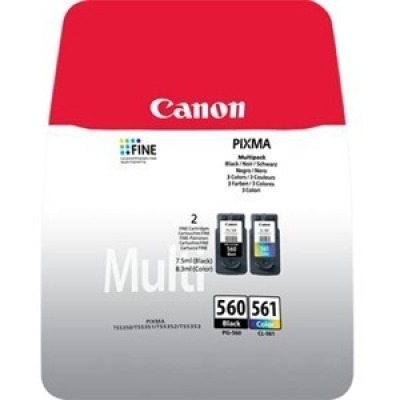CANON PG560 NEGRO + CL561 TRICOLOR CARTUCHO DE TINTA ORIGINAL 3713C006