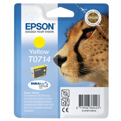 EPSON T0714 AMARILLO CARTUCHO DE TINTA ORIGINAL C13T07144011