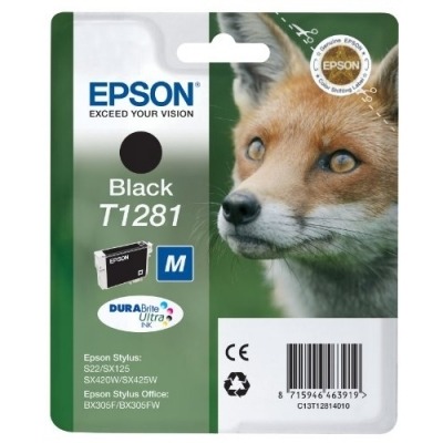 EPSON T1281 NEGRO CARTUCHO DE TINTA ORIGINAL C13T12814010