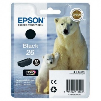 EPSON T2601 (26) NEGRO CARTUCHO DE TINTA ORIGINAL C13T26014010
