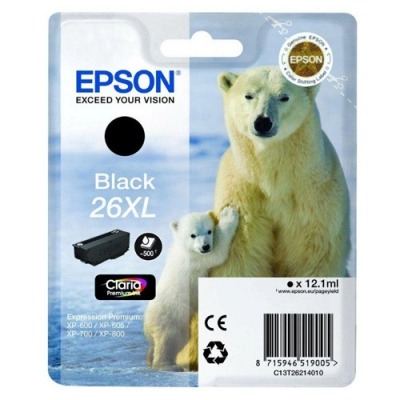 EPSON T2621/26XL NEGRO CARTUCHO DE TINTA ORIGINAL C13T26214010