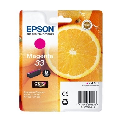 EPSON T3343 (33) MAGENTA CARTUCHO DE TINTA ORIGINAL C13T33434012