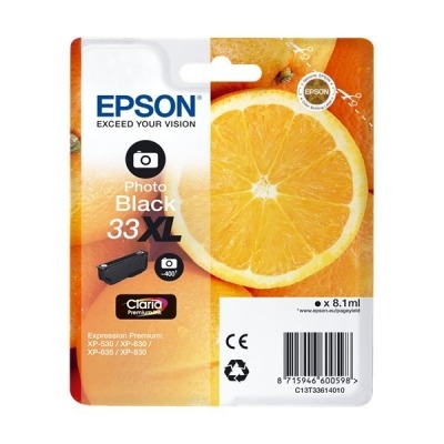 EPSON T3361 (33XL) NEGRO PHOTO CARTUCHO DE TINTA ORIGINAL C13T33614012