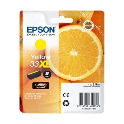 EPSON T3364 (33XL) AMARILLO CARTUCHO DE TINTA ORIGINAL C13T33644012