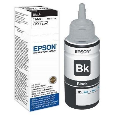 EPSON T6641 NEGRO BOTELLA DE TINTA ORIGINAL C13T664140