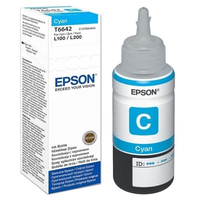 EPSON T6642 CYAN BOTELLA DE TINTA ORIGINAL C13T664240