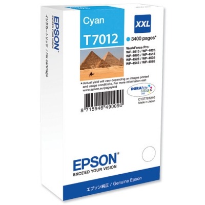 EPSON T7012 CYAN CARTUCHO DE TINTA ORIGINAL C13T70124010