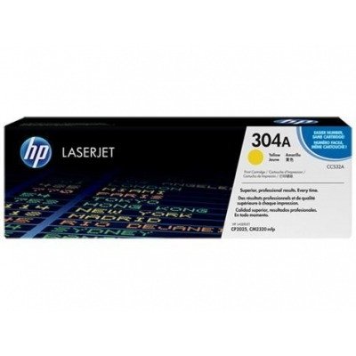 HP CC532A AMARILLO CARTUCHO DE TONER ORIGINAL Nº304A
