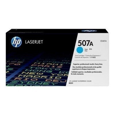 HP CE401A CYAN CARTUCHO DE TONER ORIGINAL Nº507A