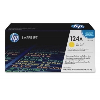 HP Q6002A AMARILLO CARTUCHO DE TONER ORIGINAL Nº124A