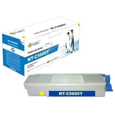 G&G OKI C5600/C5700 AMARILLO CARTUCHO DE TONER GENERICO 43381905