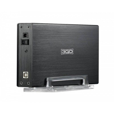 3GO Carcasa Externa HD 3.5 IDE + SATA USB 2.0 Negro