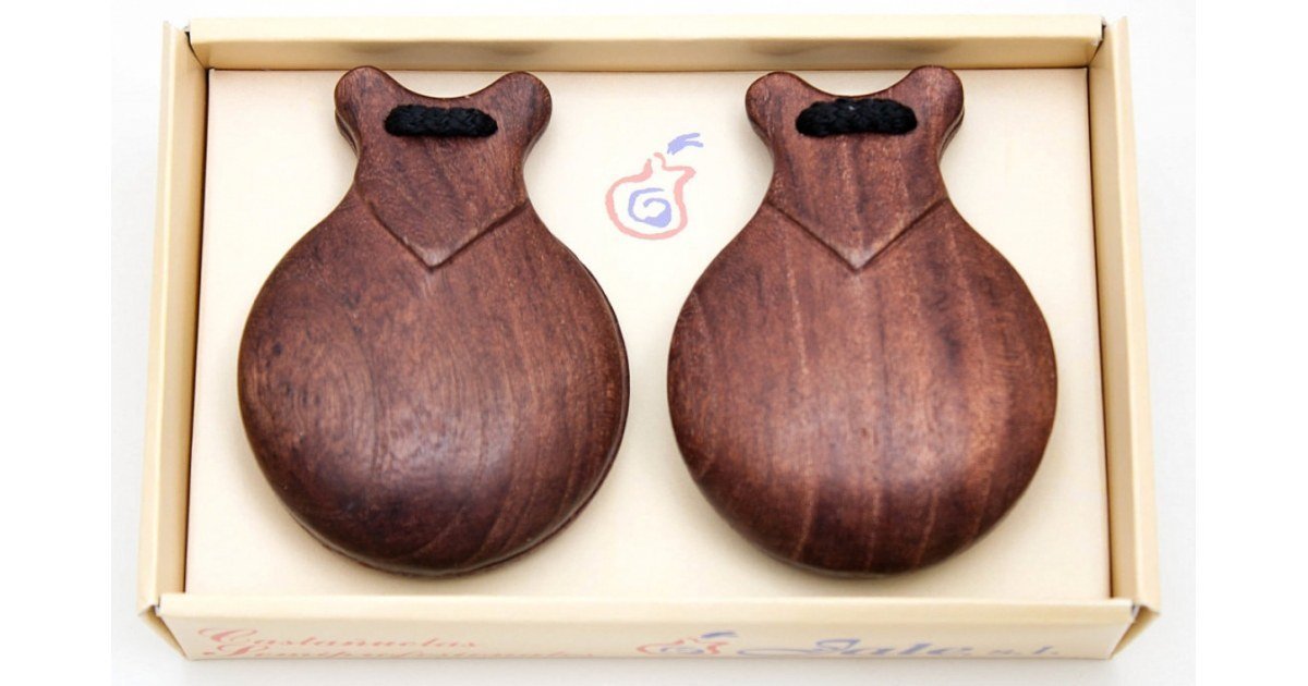 CASTAÑUELAS JALE DE IMITACIÓN BUBINGA NATURAL DEL Nº 6 [Musical San