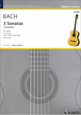 Bach 3 Sonatas, Transcribed By Manuel Barrueco