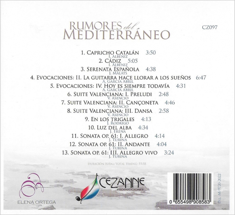 CD Rumores Del Mediterraneo Back