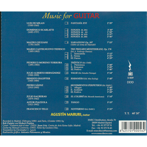 Music for Guitar - Agustín Maruri