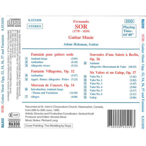 Sor - Guitar Music Opp. 52, 54, 56, 57 and Fantasie