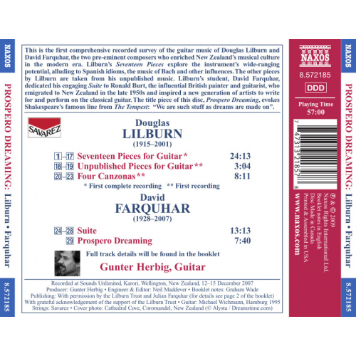 Prospero Dreaming - Lilburn - Farquhar