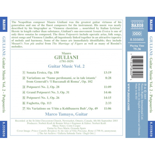 Giuliani: Guitar Music Vol 2 - Potpourris