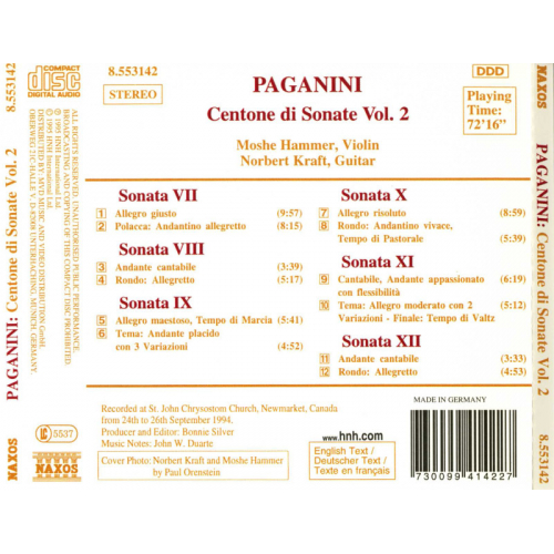 Paganini: Centone di Sonate vol 2
