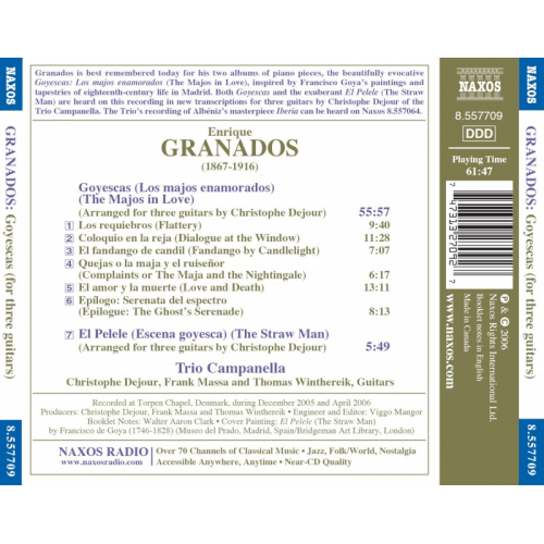 Granados: Goyescas (for three guitars)