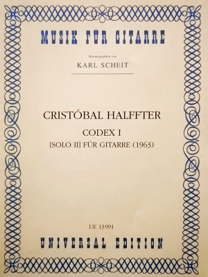 Codex I [Solo Ii] Für Gitarre