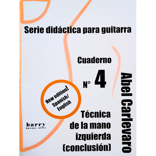 Serie didáctica para guitarra: Técnica de la mano izquierda - Cuaderno 4