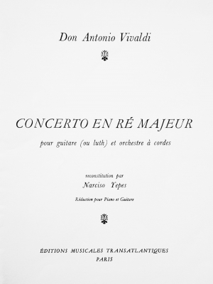 Concierto En Re Mayor Para Guitarra Y Orquesta De Cuerdas