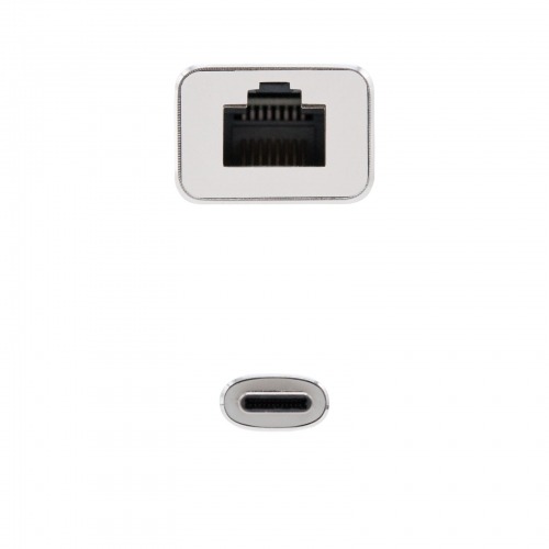 Nanocable Conversor USB-C A Ethernet Gigabit 10/100/1000 Mbps. 15cm