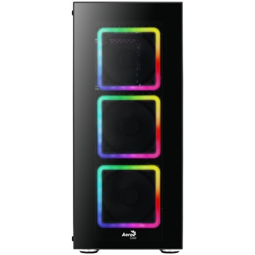 AEROCOOL TOR PRO FULL TOWER, E-ATX, 4X RGB 14CM FANS, TEMPERED GLASS SIDE&FRONT PANEL