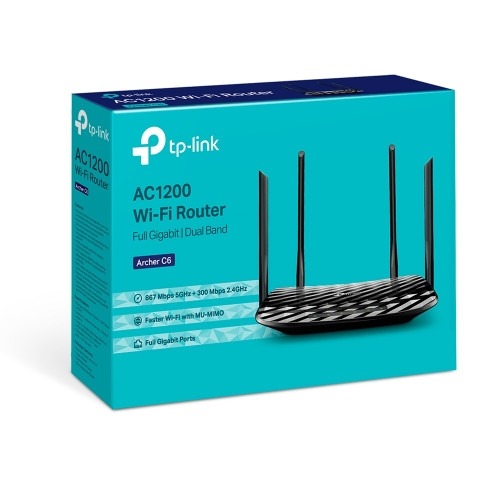 TP-LINK Archer C6 router inalámbrico Ethernet rápido Doble banda (2,4 GHz / 5 GHz) Blanco