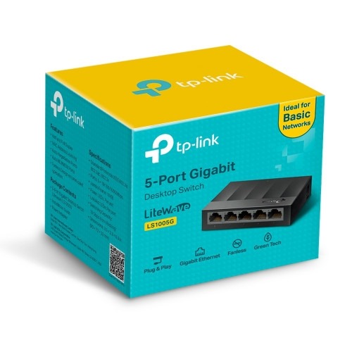 TP-LINK LS1005G No administrado Gigabit Ethernet (10/100/1000) Negro
