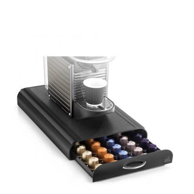 Cajon Organizador Cep Poliestireno Con 5 Compartimentos Color Negro Especial Capsulas Monodosis