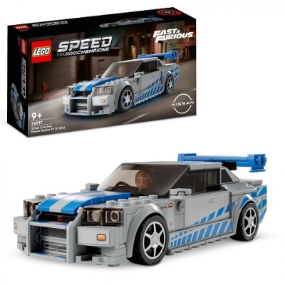 LEGO Speed Champions Velocidade Furiosa Nissan Skyline GT-R (R34) 76917 | 319 Peças ( Jogos de Construção ) -