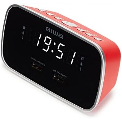 Rádio Despertador Aiwa CRU-19RD | Vermelho ( Rádio ) -