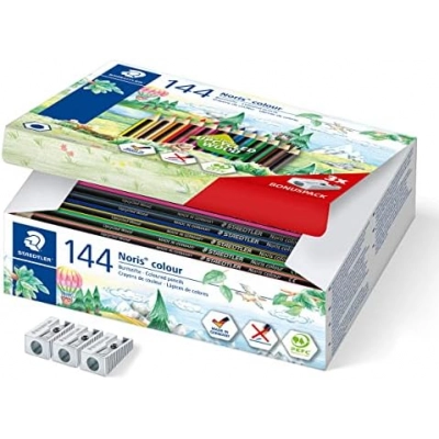 Lápices De Color Hexagonales Staedtler Noris 185 Colores Surtidos 144 Unidades