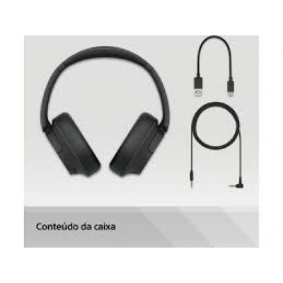 Casque arceau circum aural sans fil Bluetooth Sony WHCH720NB.CE7 avec réduction de bruit active Noir