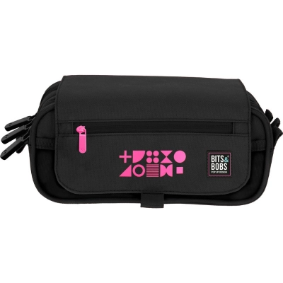 Portatodo Triple Con Solapa B&b23 Fluor Fucsia 23x10x10cm