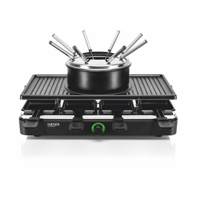 Conjunto Fondue Grelhador e Raclette HAEGER Cool Dinner Adequado para 8 Pessoas,1400W