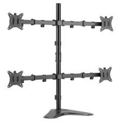 Equip 650127 Soporte de Sobremesa Doble Brazo para 4 Monitores/TV 17'-32' VESA 100x100 Max 9 Kg
