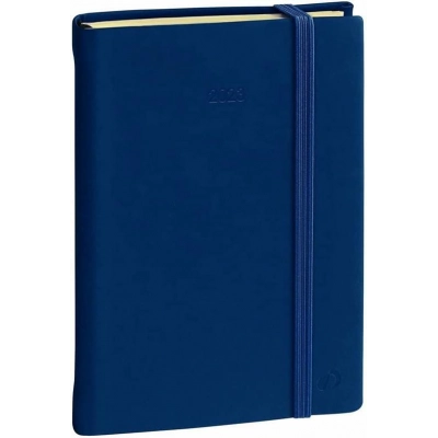 Agenda Giornaliera Quo Vadis 2023, 12 mesi, DAILY 24 PREST ML Silk Elas blu - 16 x 24 cm