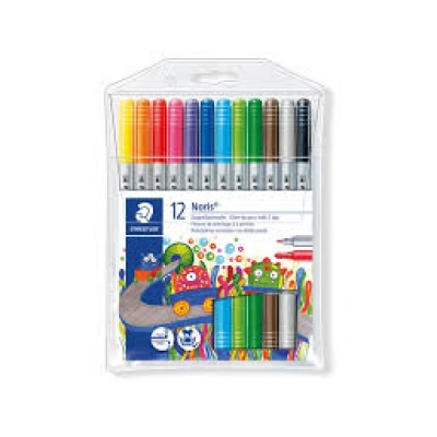 Marcadores Staedtler Ponta Dupla - Caix