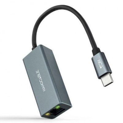 Nanocable Adaptador USB-C a Ethernet Gigabit Aluminio